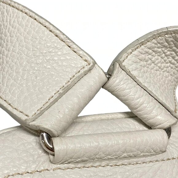 Auth PRADA - 2VZ099 Talco (Ivory) Vittello Dino leather Backpack - Picture 10 of 16